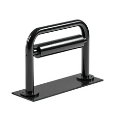 Black Metal Bike Rack with Roller Design for