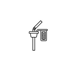 Reusable straw filter for drinks in minimalist style