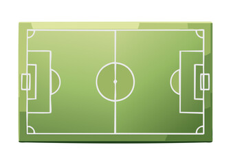 Top Down Soccer Field Green Striped