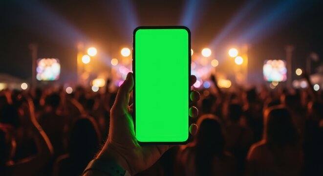 Smartphone green screen concert background
