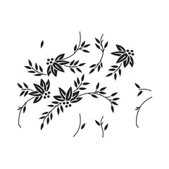 Naklejka premium plants and floral patterns