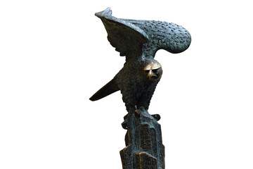 Majestic Bronze Eagle Sculpture in Siena

