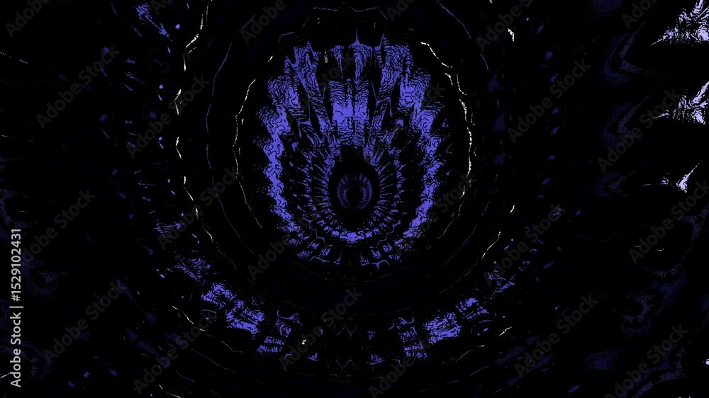 Aufkleber abstract spiral tunnel with dark hues and intricate patterns, evoking a sense of depth and mystery