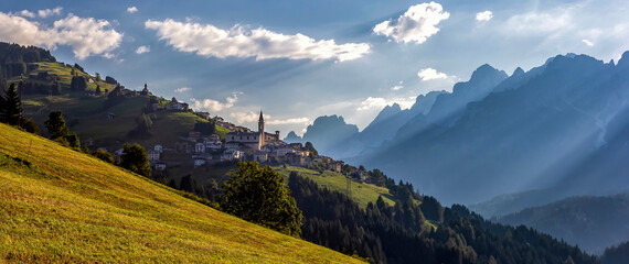 panoramic view of the alps