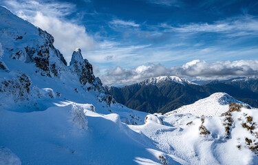 swiss alps mountains in snow