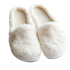 Pair of stylish white fluffy