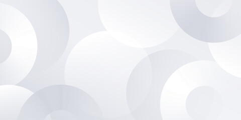 Illustration white background with white circle lines digital future abstract modern design art