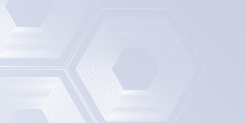 Design white background with gradient color and artistic dynamic hexagon abstract modern