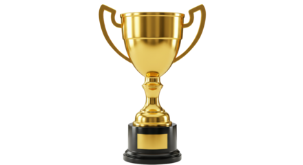 Isolated Golden Trophy