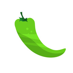 Green pepper - vector illustration, icon