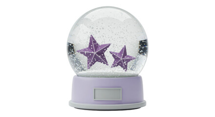 Isolated Snow Globe with Stars