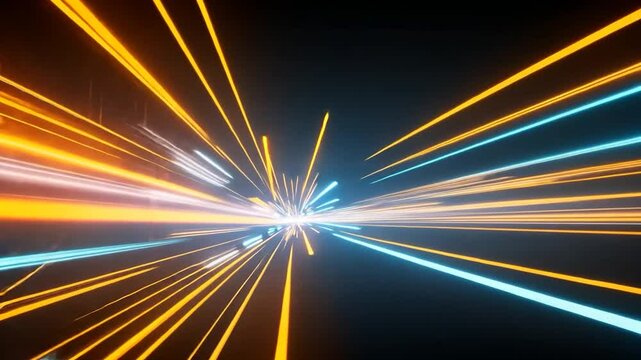 Abstract Light Trails: A Burst of Speed and Energy