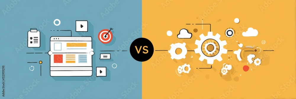 Poster understanding the difference between goals and systems with a flat workflow design in a visually eng