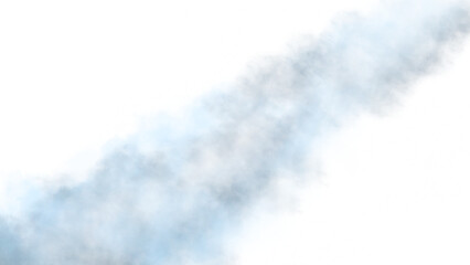 Diagonal blue smoke trail on transparent background, high-res PNG overlay for banners, ads, presentations