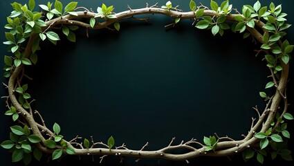 frame from branches of a tree