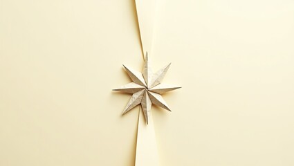 blank paper with bow on wooden background