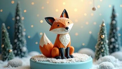 fox with a gift
