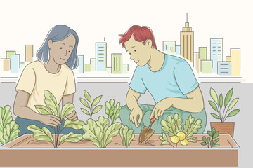 Rooftop gardening initiatives for sustainable urban living in city landscapes