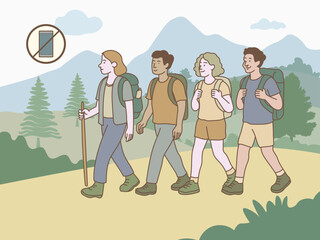 Digital detox hiking retreat in nature unplugging for mental clarity and wellness