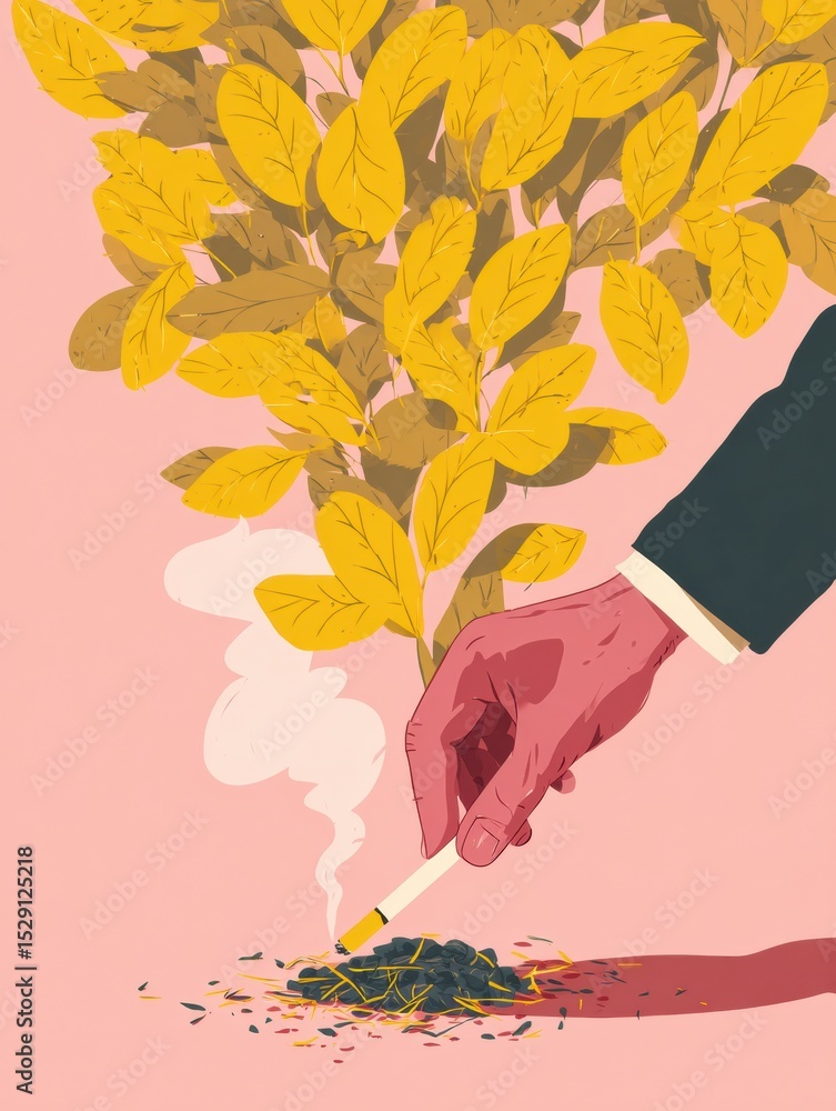 Poster Visual Guide for Gently Breaking Bad Habits Through Mindful Practices and Positive Changes