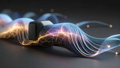 Abstract Holographic Quantum Foam Visualization With Vibrating Strings and Glowing Particles