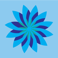 Modern Lotus-Inspired Flower Vector – Nature Symbol with Artistic Decoration

