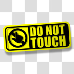 do not touch sign vector illustration