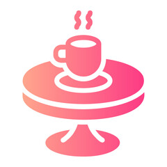 coffe table Gradient icon