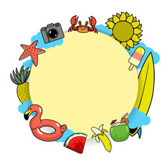 Summer Background Design Concept with Copy Space