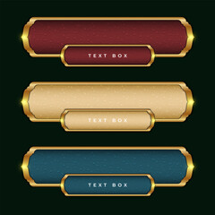 Three color options for shiny Islamic text boxes