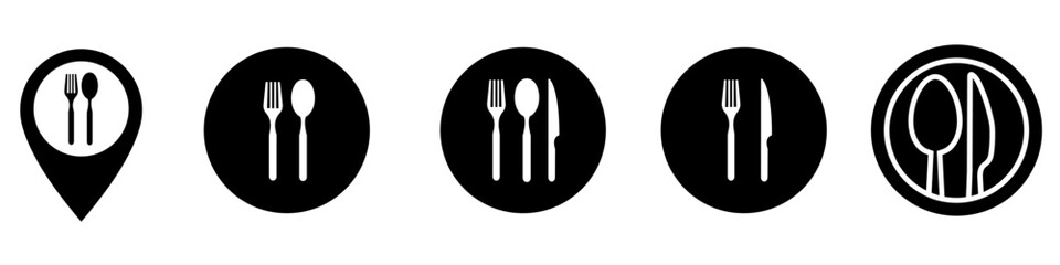 Restaurant related vector icon set. cafe illustration symbol collection. chef sign, cook logo.