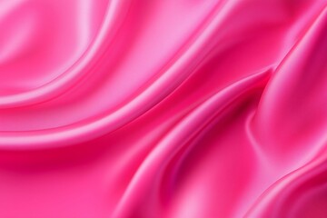Obraz premium Glossy Pink Silk Fabric with Flowing Folds Abstract Texture for Fashion, Branding, and Background Design Use
