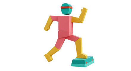 Isolated Abstract Runner Figure