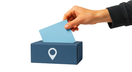 Isolated Voting Box with Ballot Paper