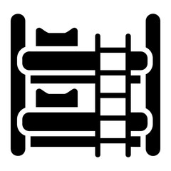 bunk bed Solid icon
