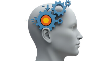 Isolated Head with Gears