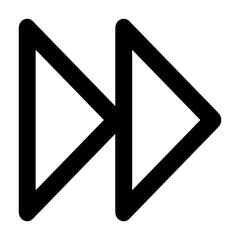 Vector next icon in line and minimalist style. Designed for user interfaces, music applications. This SVG icon is fully scalable. A perfect addition to modern digital audio environments.