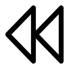 Vector back icon in line and minimalist style. Designed for user interfaces, music applications. This SVG icon is fully scalable. A perfect addition to modern digital audio environments.