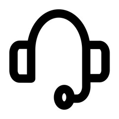 Vector earphones icon in line and minimalist style. Designed for user interfaces, music applications. This SVG icon is fully scalable. A perfect addition to modern digital audio environments.