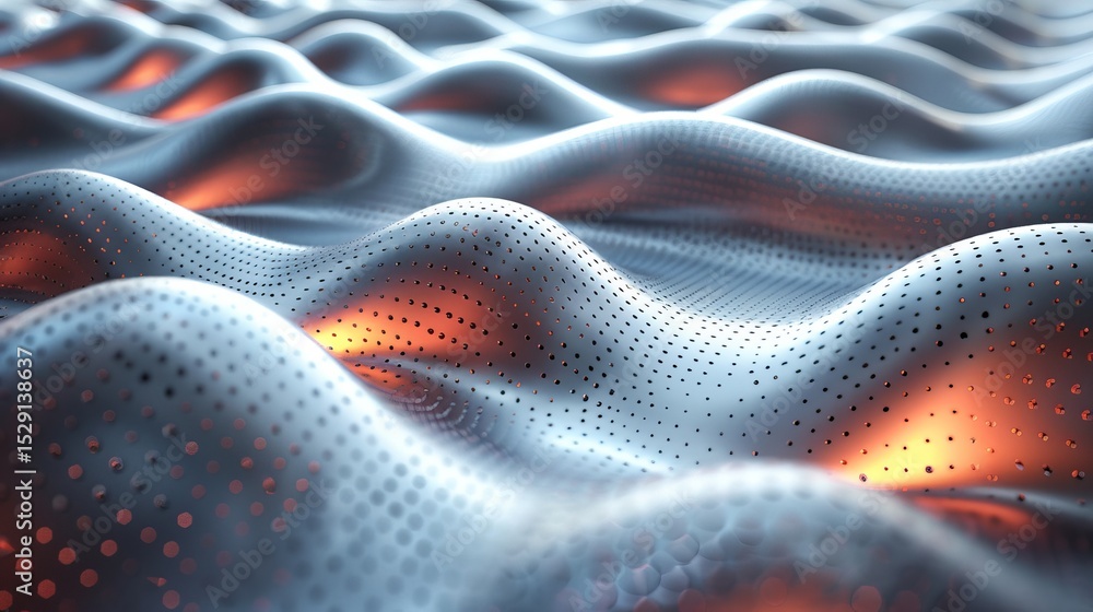 Aufkleber an abstract composition showcasing mesmerizing wavy patterns with a glowing texture, representing fl