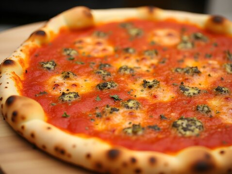 Pizza alla Marinara A simple, traditional pizza topped with tomato sauce, garlic, oregano, and extra virgin olive oil.