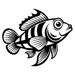 vector illustration of a fish