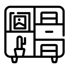 shelf decor Line Icon