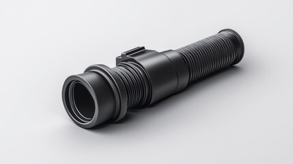 Detailed Black Flashlight for Outdoor Activities and Emergency Situations