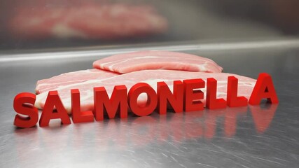Meat with salmonella.