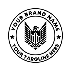 logo badge design template with the text editable