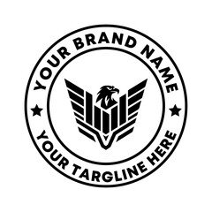 logo badge design template with the text editable