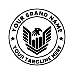 logo badge design template with the text editable