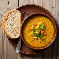 pumpkin soup with bread