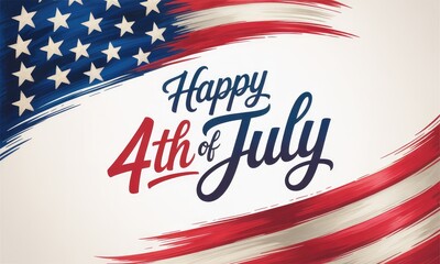 Patriotic american flag design for 4th of july celebration